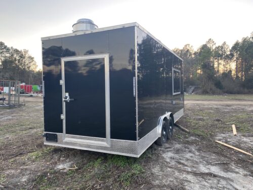 2024 Black 8.5×20 Concession Trailer For Sale