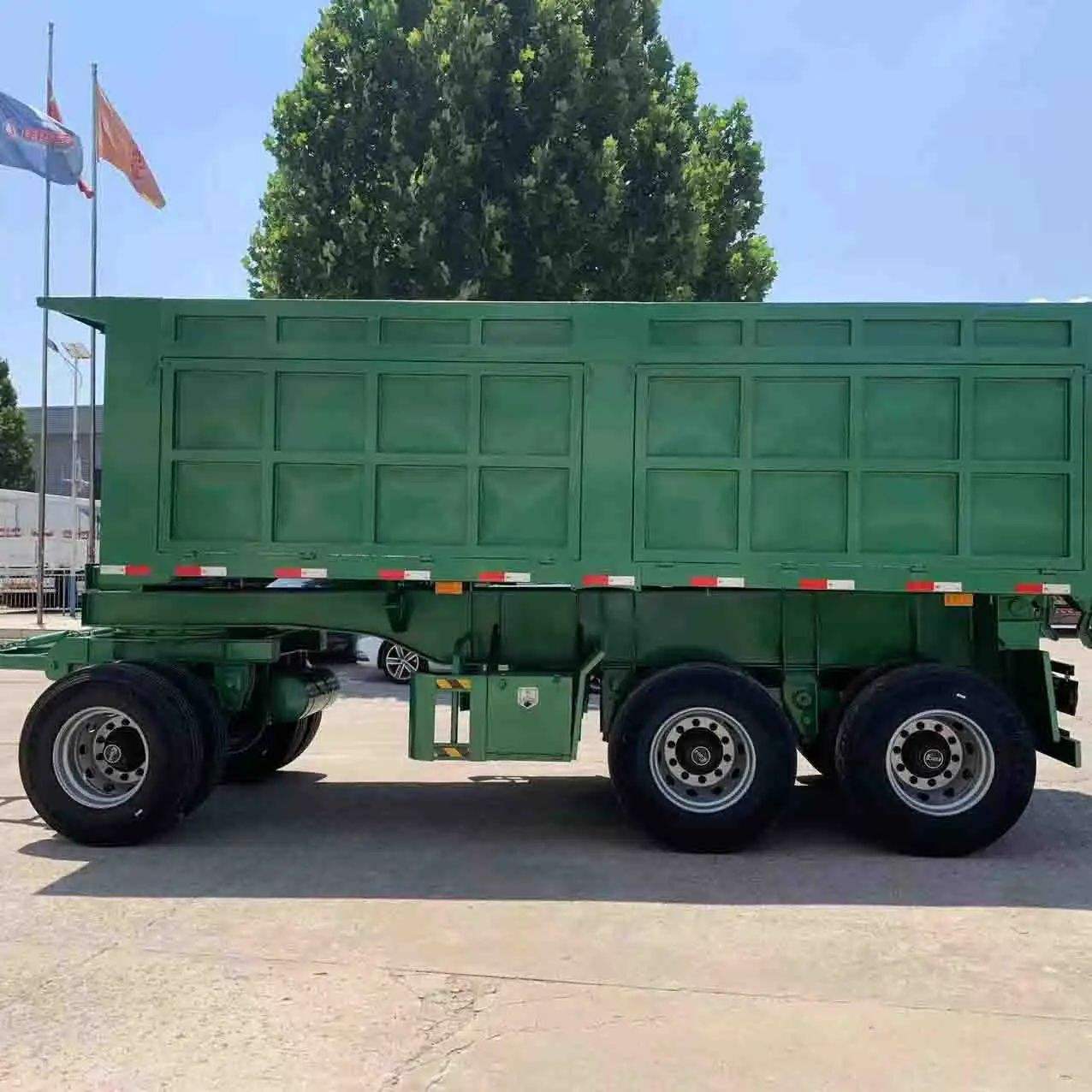 2 Axle Tractor Drawbar Towing Hydraulic Trailer