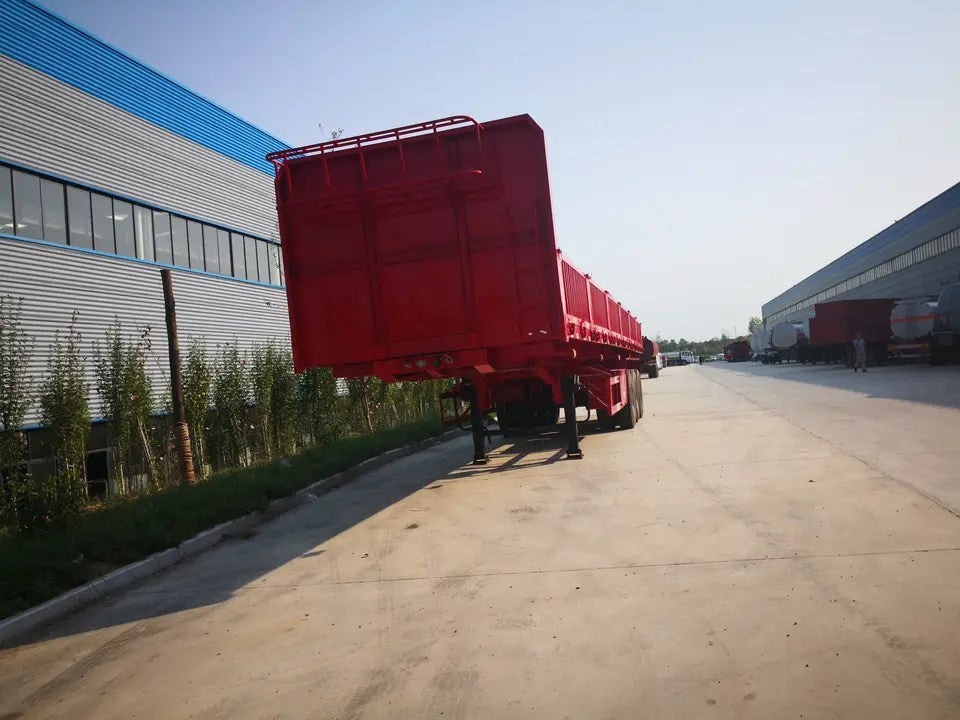 3 Axles 40 Foot Container Tray Cargo Semi Trailer with Side Cover