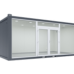6×3.2m Glass Container, 1 Glass Wall