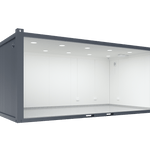 6×3.2m Glass Container, 1 Glass Wall