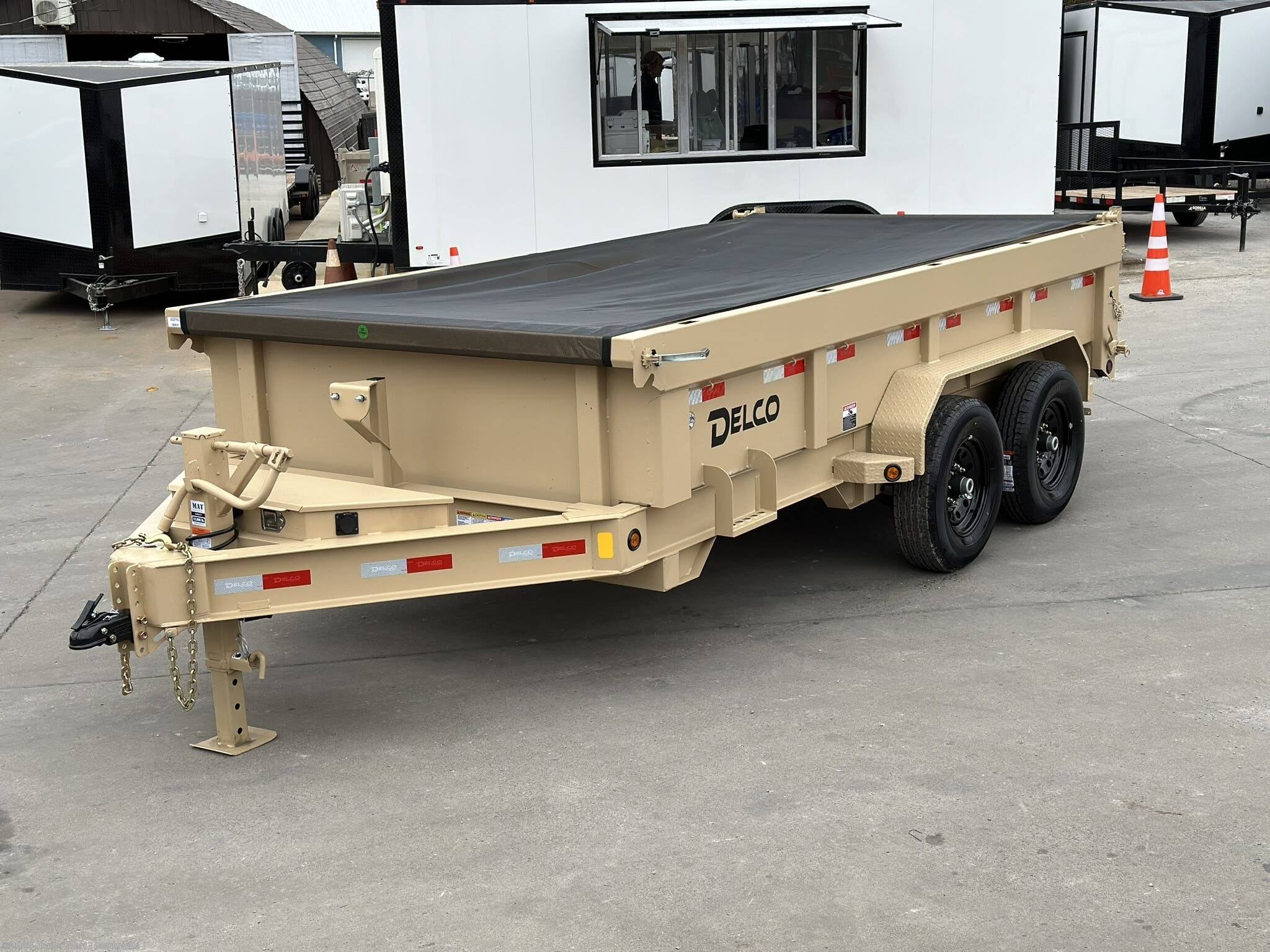 7×14 7TON Telescopic Dump Trailer with alum wheels