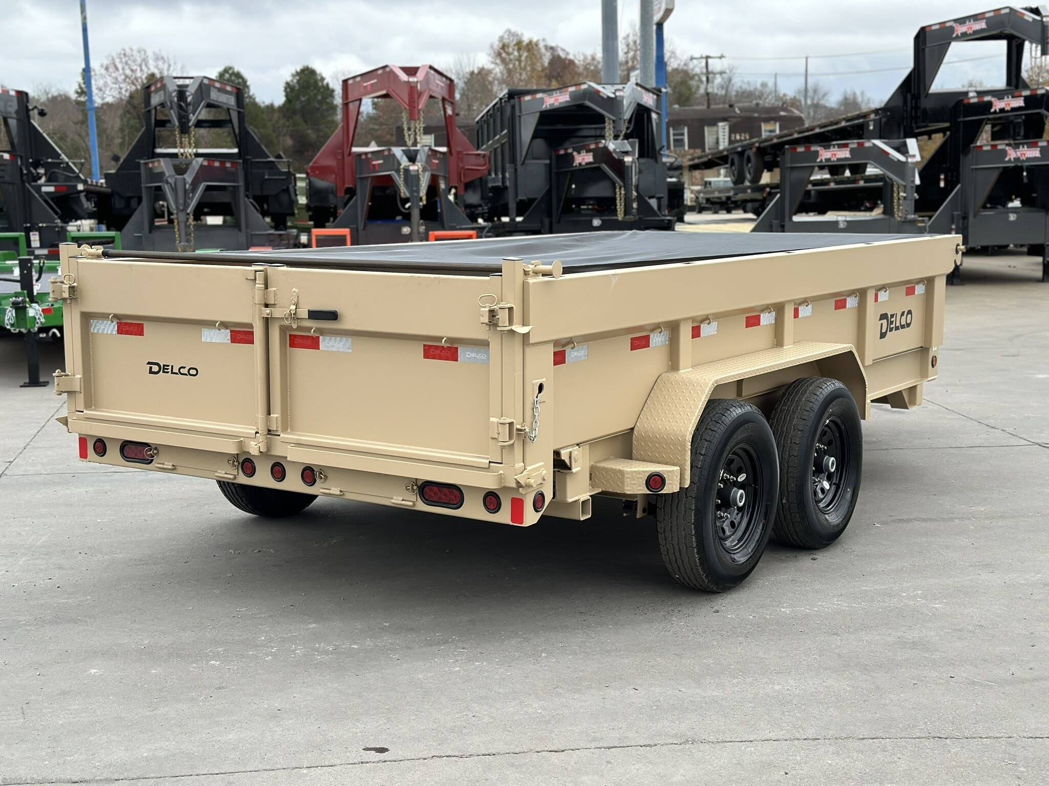 7×14 7TON Telescopic Dump Trailer with alum wheels