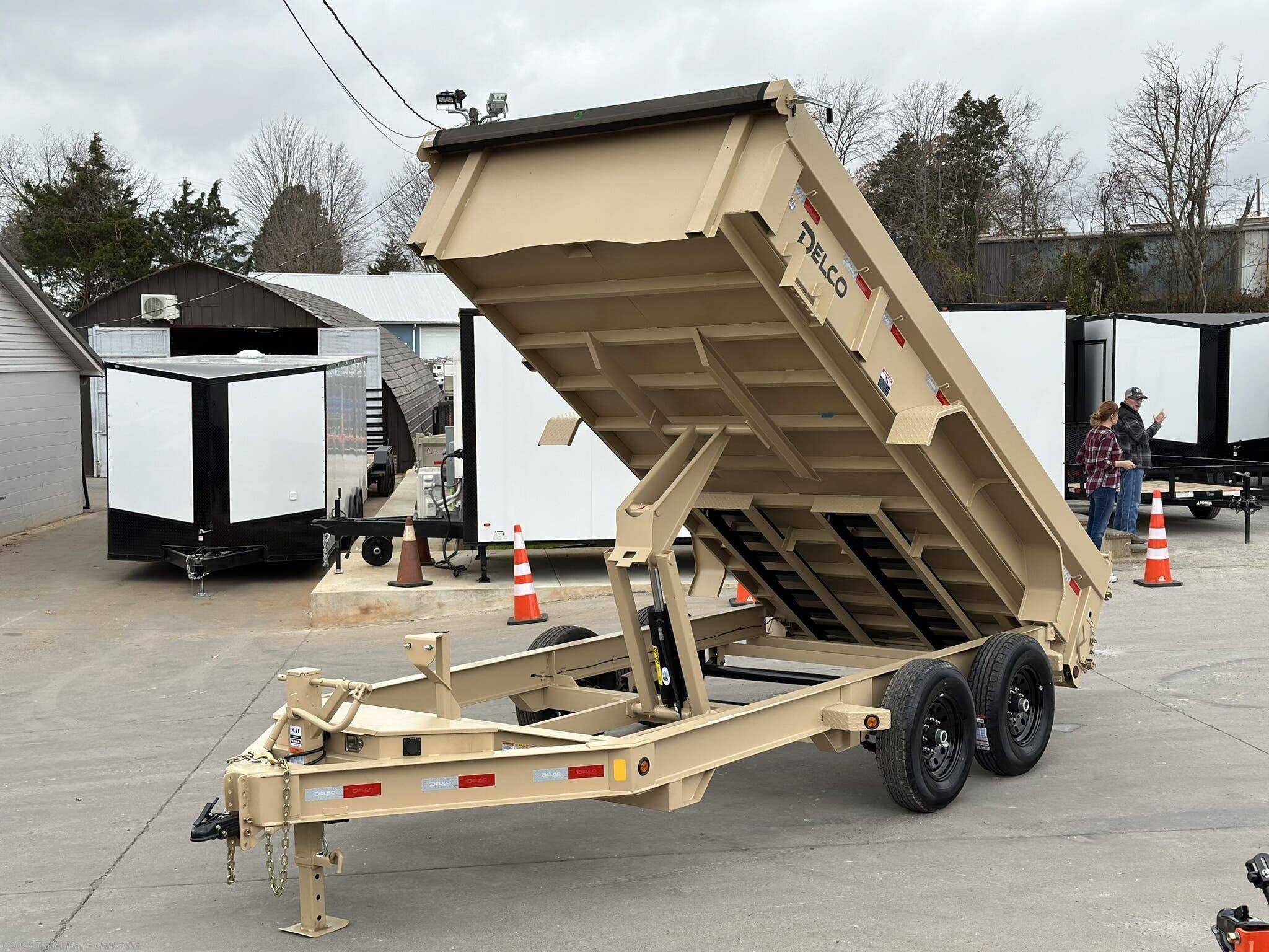 7×14 7TON Telescopic Dump Trailer with alum wheels