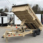 7×14 7TON Telescopic Dump Trailer with alum wheels